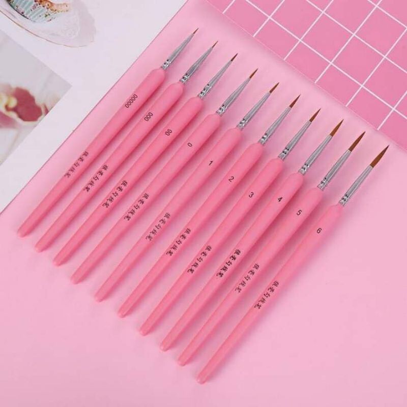 Cọ tỉa, nét nhỏ thân hồng vẽ màu bột, màu nước, sơn acrylic...