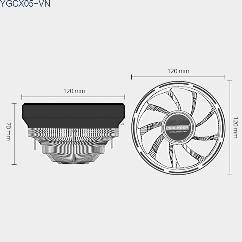 Quạt Tản Nhiệt Cpu Có Đèn Led Rgb Dc 12v 3p | BigBuy360 - bigbuy360.vn