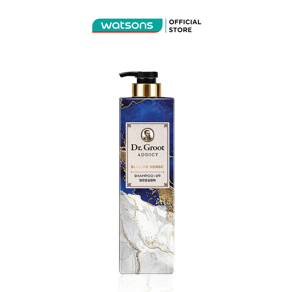 Dầu Gội Sạch Gàu Và Chăm Sóc Da Đầu, Ngăn Tóc Gãy Rụng Reen Dr.Groot Addict Bleu De Herbe 385ml