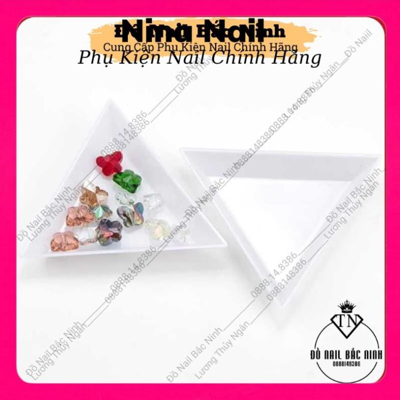 Khay Tam Giác Đựng Phụ Kiện Nail, Chia Đá Nail