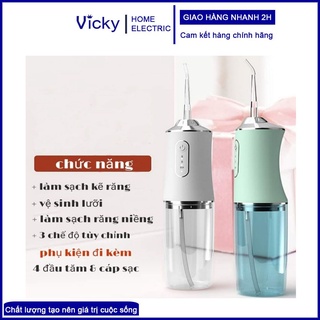 Máy tăm nước cầm tay 3 chế độ aki02 vệ sinh răng miệng an toàn bảo hành 6 tháng