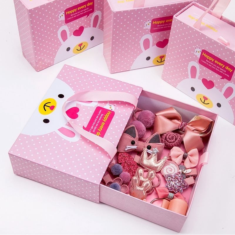 Set 18 Dây Cột Tóc Nơ Dễ Thương Cho Bé Gái