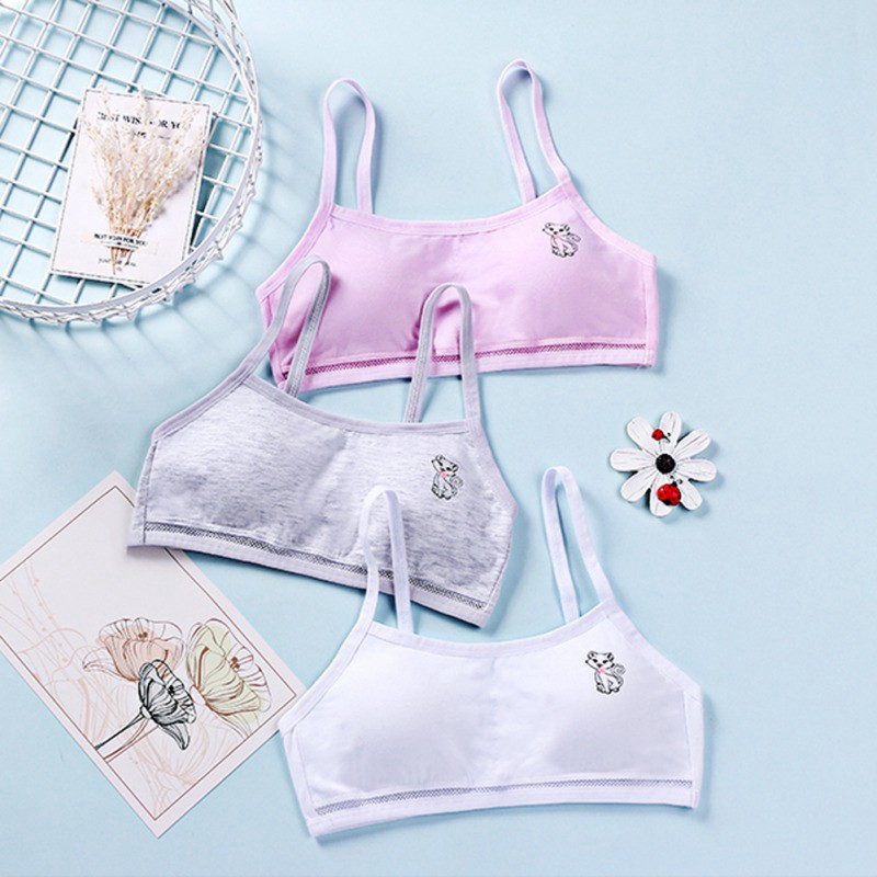 Bra Cotton Mềm Mại Hoạ Tiết Hoạt Hình Cho Bé Gái