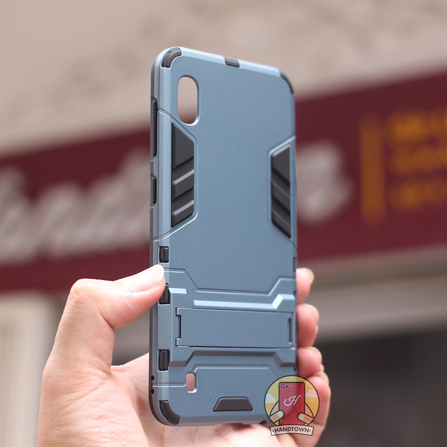 Ốp Lưng Cho Samsung Galaxy A10 IRON MAN Nhựa PC Cứng Viền Dẻo Chống Sốc