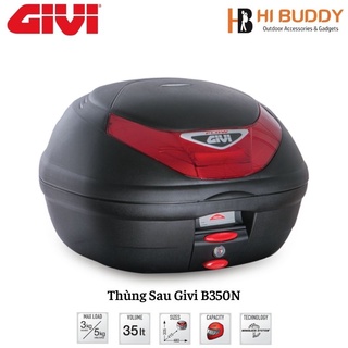 Thùng chứa đồ givi e350n 35 lít kèm đế lắp thùng | hàng chính hãng - hibushop