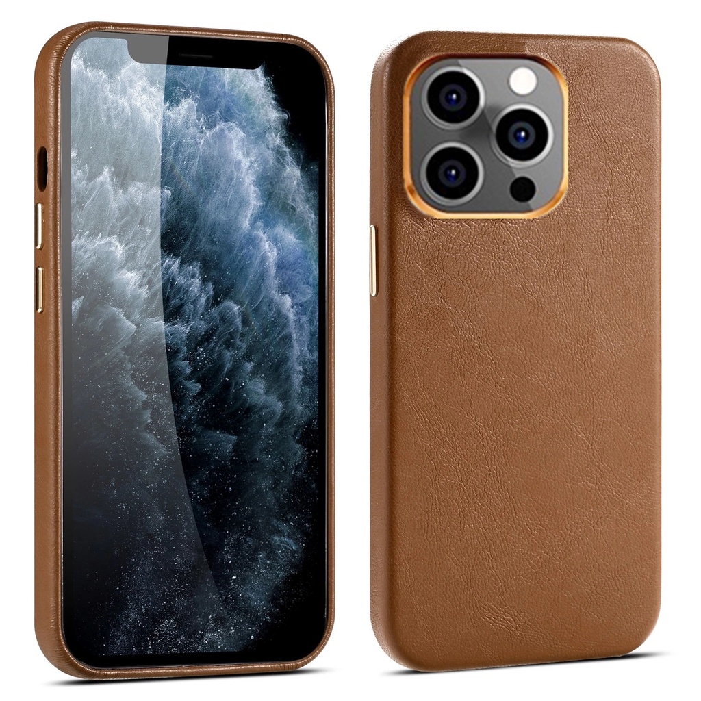 Bao Da Điện Thoại Bằng Da Bò Thật Bảo Vệ camera Cho iphone 13 pro max 13 mini 14 plus Ốp