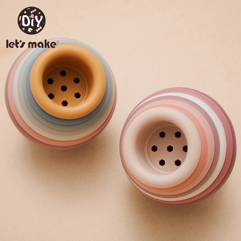 Đồ chơi xếp ly MAMIMAMIHOME PGJ1261 chất liệu silicon hỗ trợ giáo dục bé theo phương pháp montessori
