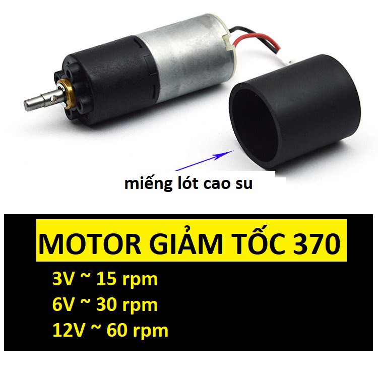 Động cơ giảm tốc 370 12V 60rpm vòng/phút