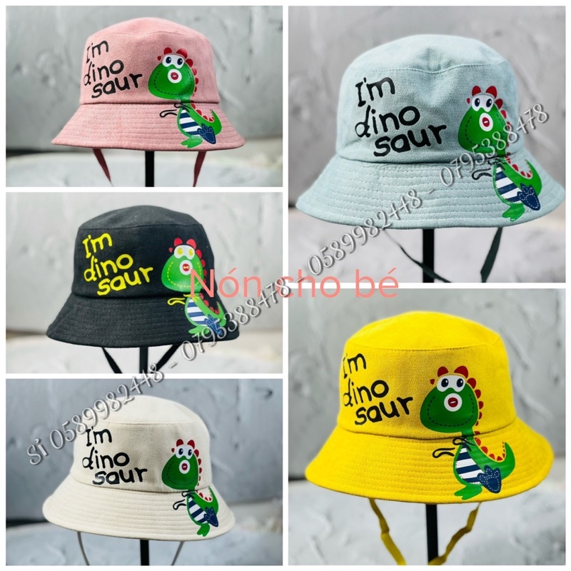 MŨ BO KHỦNG LONG 🦖 CHO BÉ TRAI BÉ GÁI CỰC CUTE 1 - 5 tuổi