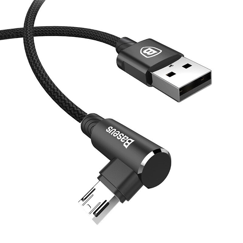Dây Cáp Sạc Nhanh BASEUS Bẻ Góc 90 Độ Cho Samsung Xiaomi Android Dài 2m
