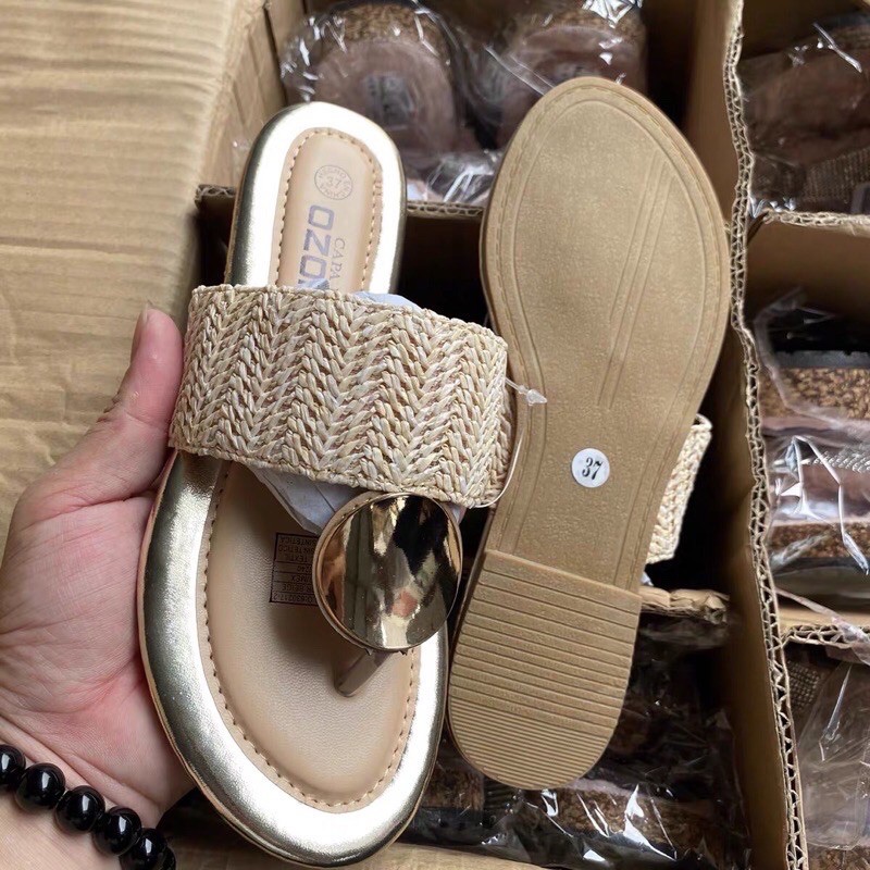 Dép cói xỏ ngón xuất Âu