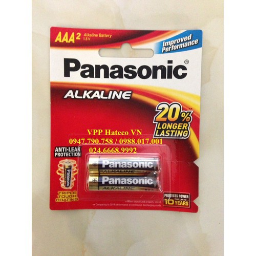 Pin AAA Panasonic Alkaline LR03T/2B- vỉ 2 viên