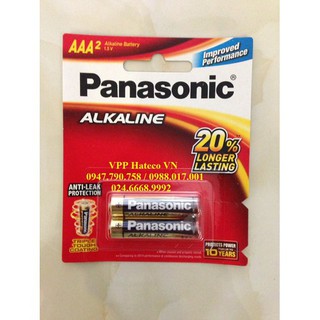 Pin aaa panasonic alkaline lr03t/2b- vỉ 2 viên