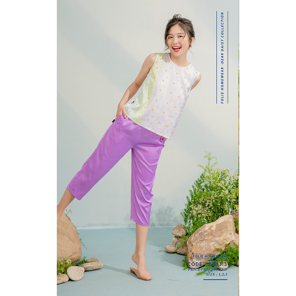 Folie Homewear đồ mặc nhà áo sát nách quần lửng FB83.3