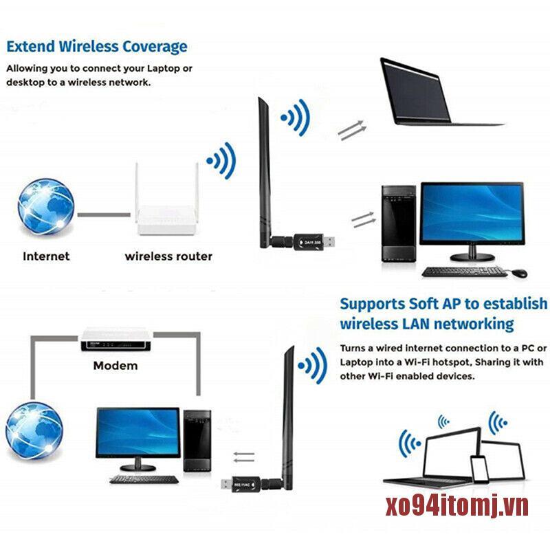Usb Wifi Xmj 1200mbps 2.4g / 5g Antenna 802.11 | BigBuy360 - bigbuy360.vn