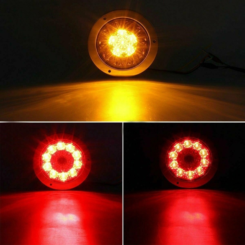 Đèn Led Tròn 16 Bóng Gắn Đuôi Xe Tải Báo Tín Hiệu Xi Nhan