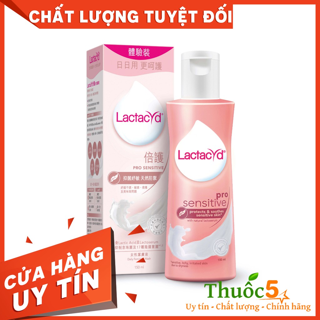 [GIÁ GỐC] Lactacyd Pro Sensitive Dung Dịch Vệ Sinh Phụ Nữ 150ml