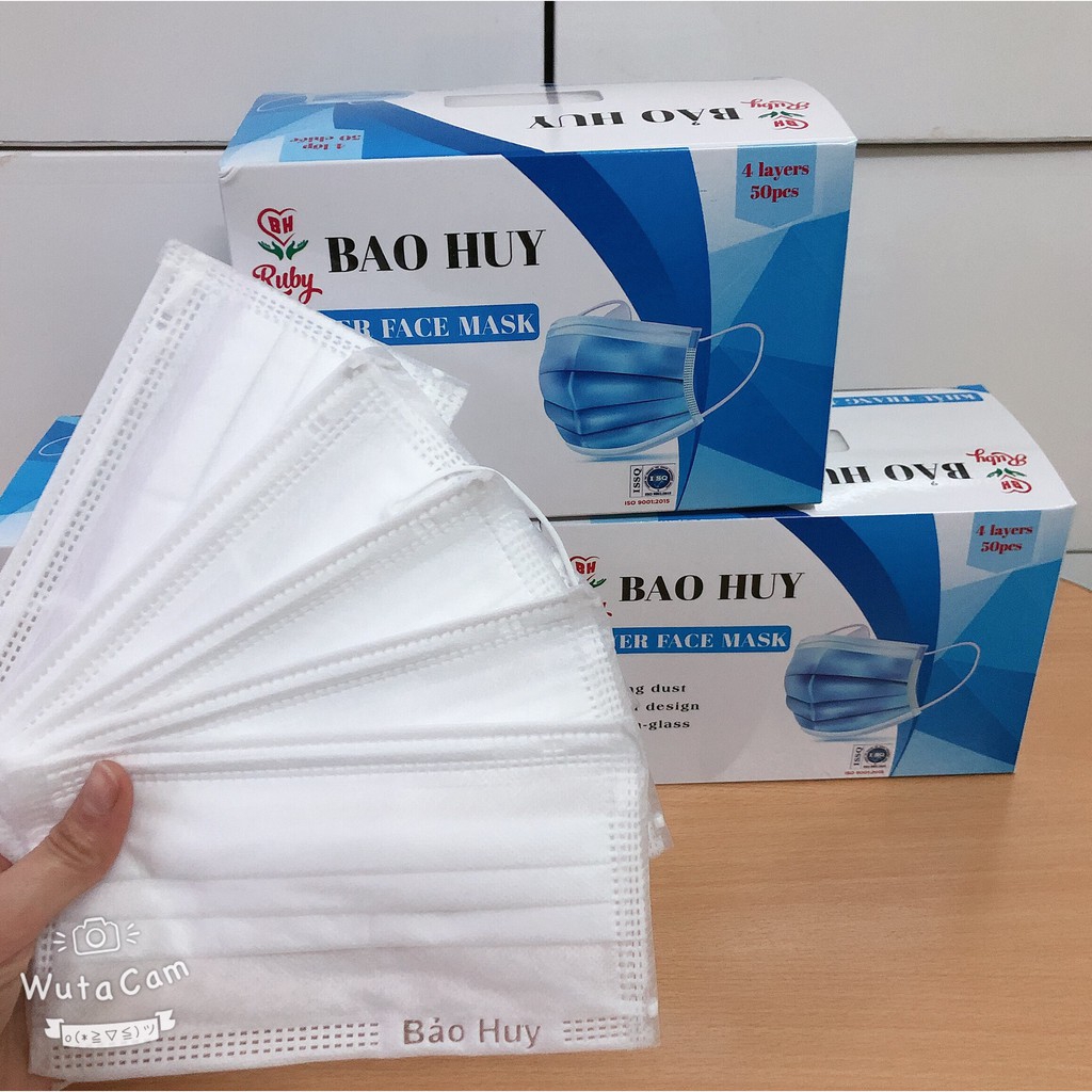 Hộp 50c Khẩu trang 4 lớp Ruby Bảo Huy