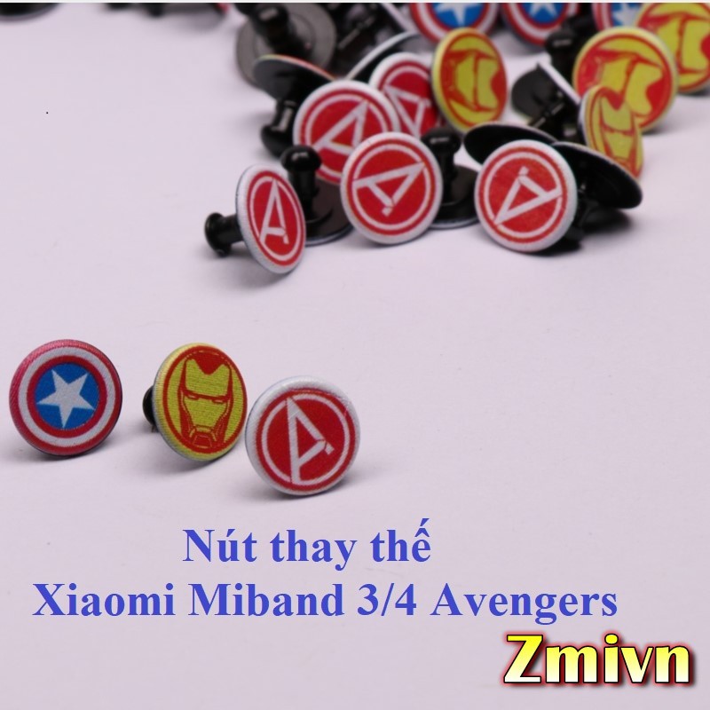 [Avengers] Nút thay thế Miband 3/4 Avengers