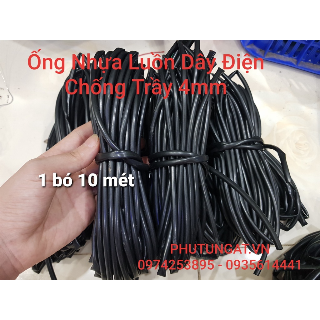 Ống Nhựa Luồn Dây Điện Vỏ Bọc Chống Trầy 4mm (1 bó 10 mét)