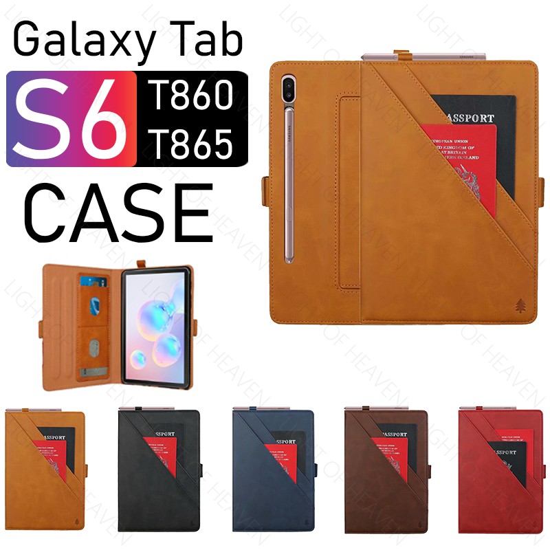 Bao Da Máy Tính Bảng Thông Minh Có Ngăn Đựng Thẻ Cho Samsung Galaxy Tab S6 SM-860 SM-T865 10.5inch 2019