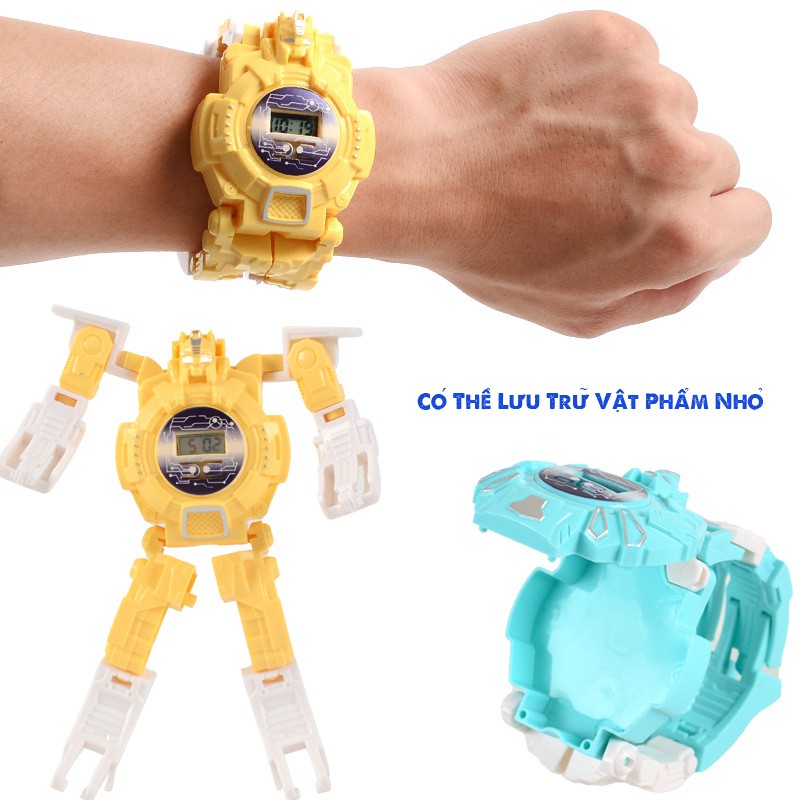 [Mã LIFETOYS1 giảm 30K đơn 99K] Đồng Hồ Điện Tử Biến Hình Robot Cho Bé, Đồ Chơi Cho Bé