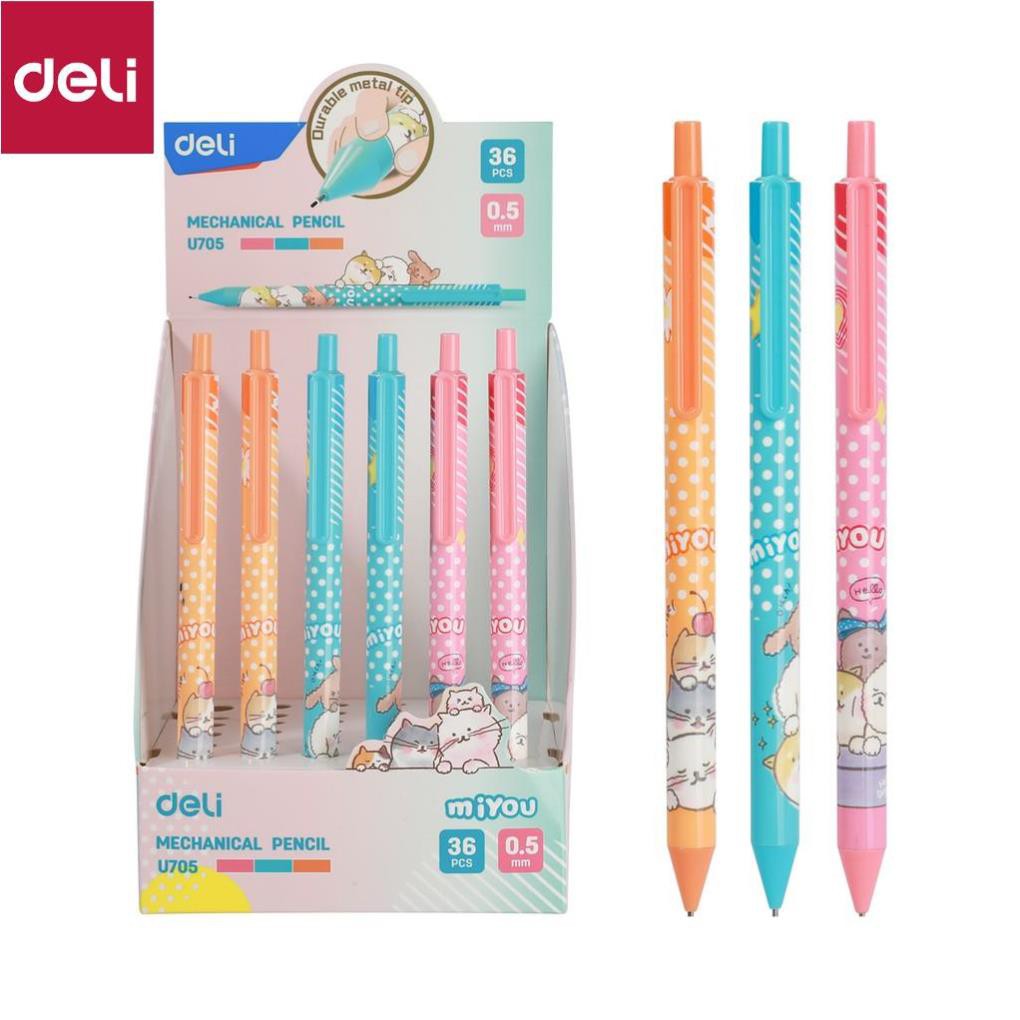 Bút chì kim 0.5 - 0.7mm Deli - vỏ nhựa - EU705/EU707 [Deli]