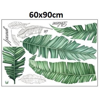 Decal dán tường Khóm lá trang trí