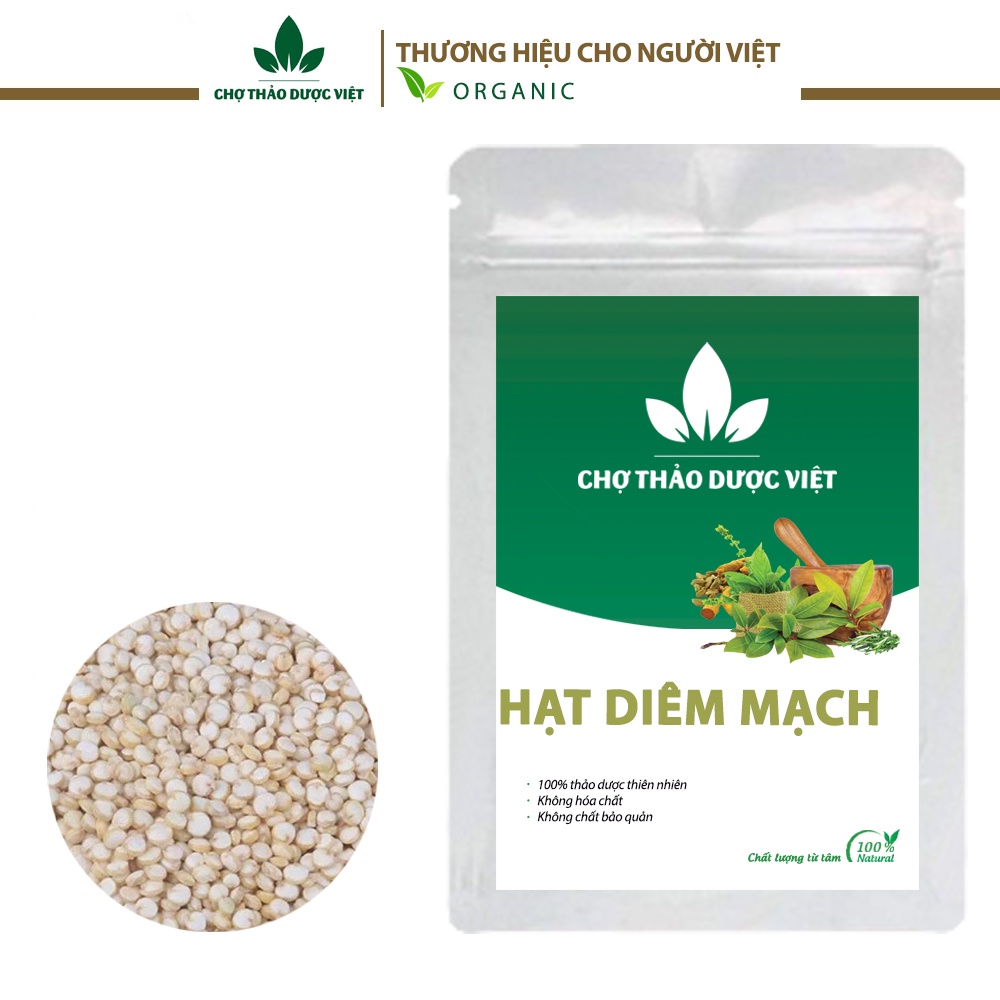 Hạt diêm mạch hữu cơ 100g (Quinoa trắng dành cho người ăn kiêng, làm sữa hạt dinh dưỡng) - Chợ Thảo Dược Việt