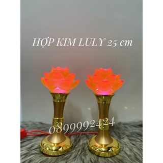Đèn thờ cúng pha lê cao cấp lưu ly 25 cm