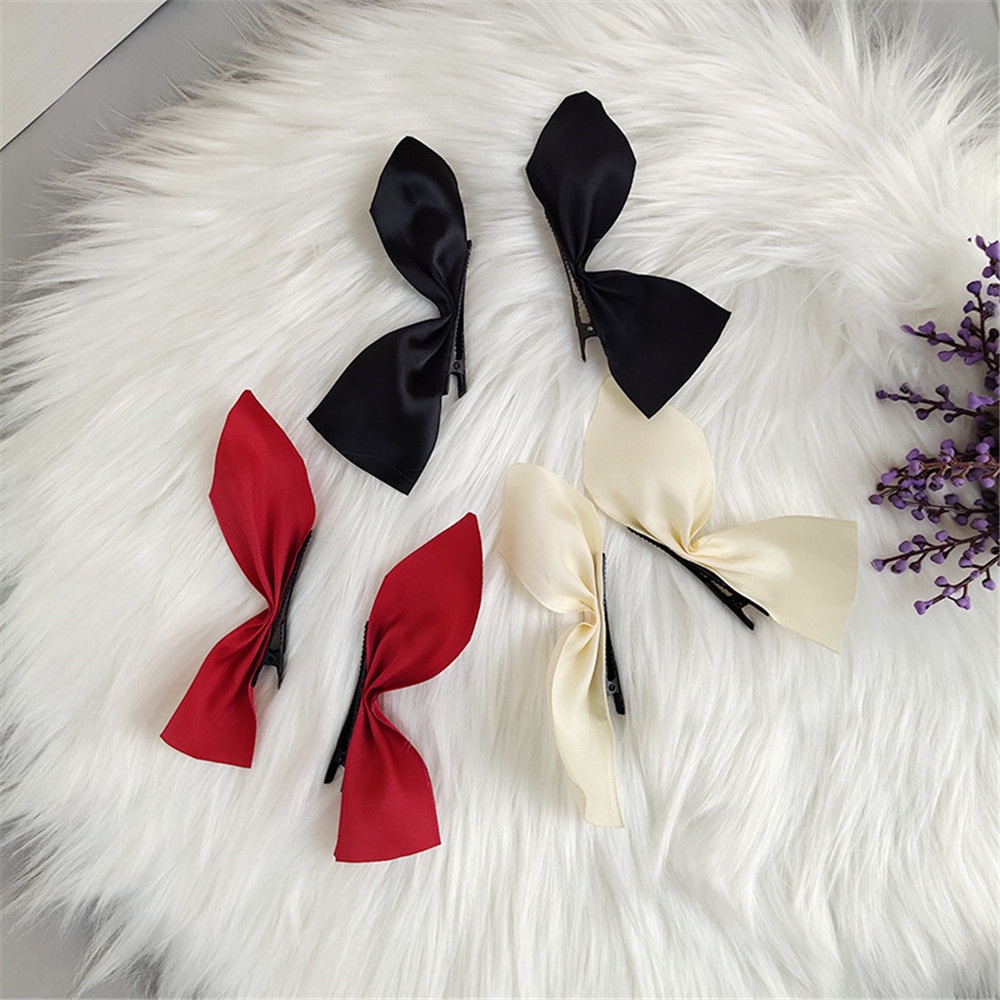 Set 2 kẹp tóc hình nơ đen phong cách Hàn Quốc