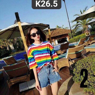 HỖ TRỢ SHIP - ÁO THUN CẦU VỒNG NỮ OVERSIZE