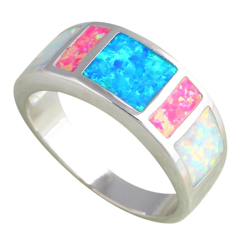 Mới Nhẫn Đính Đá Opal Cổ Điển Cho Nữ