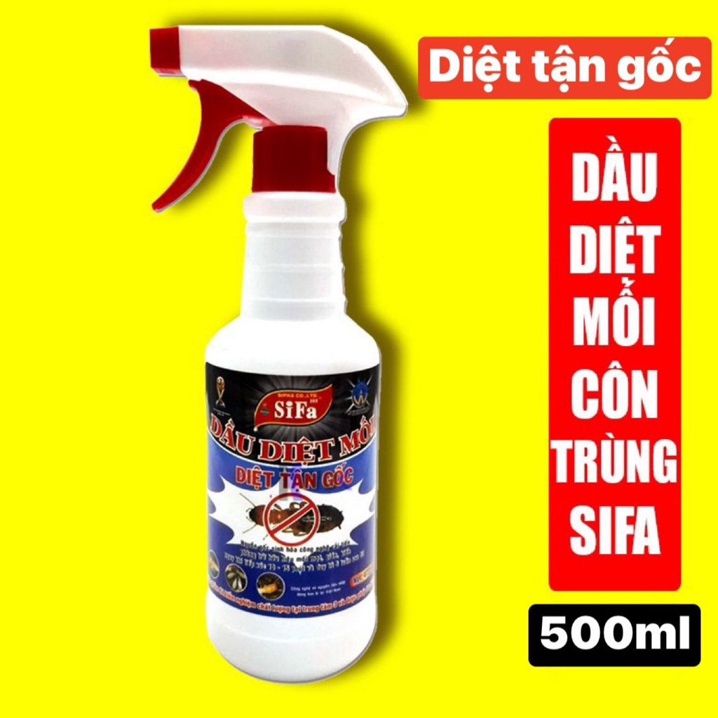 Thuốc diệt mối tận gốc Sifa 500ml cao cấp chính hãng dạng chai xịt cầm tay, dầu diệt côn trùng