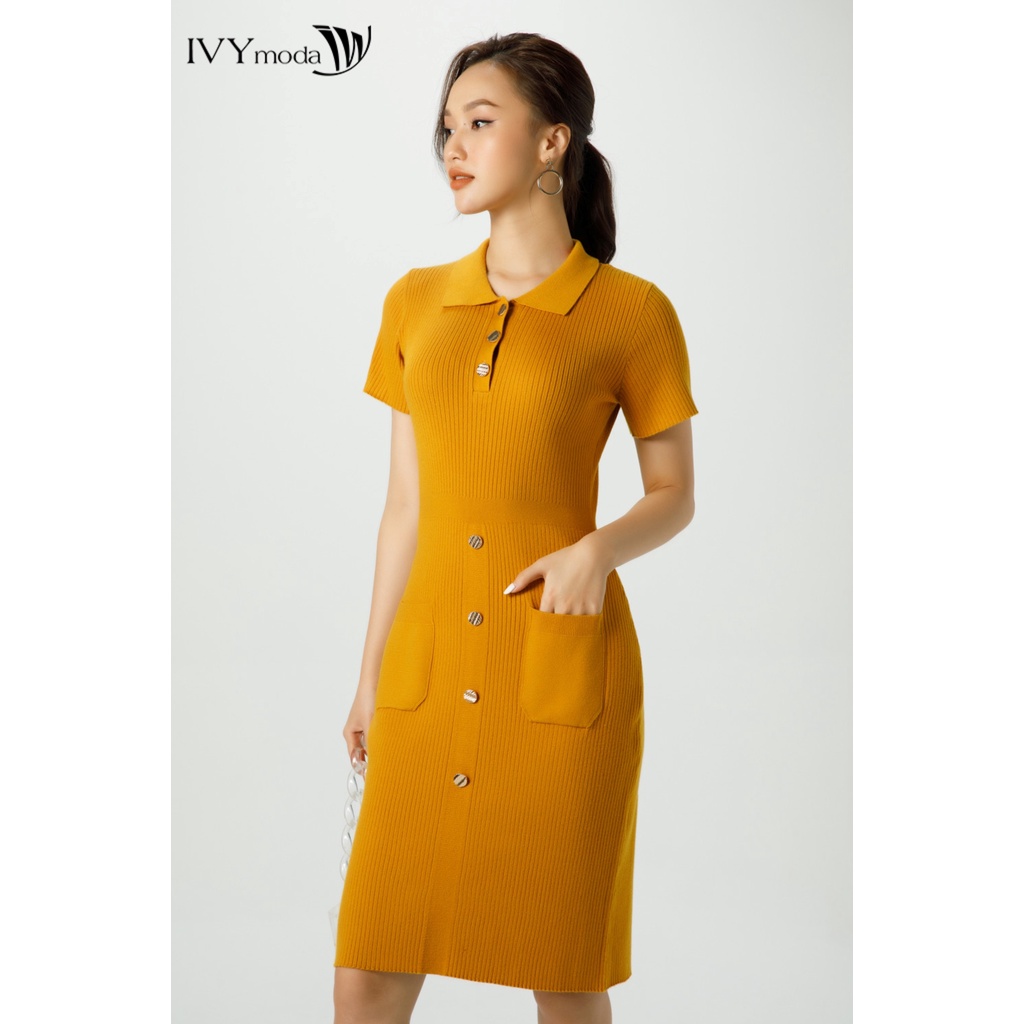 Đầm len nữ cổ đức IVY moda MS 42B8859