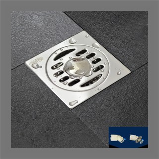 PHỄU THOÁT SÀN CHỐNG MÙI MÁY GIẶT CHUYÊN DỤNG 10x10cm INOX NX108ts