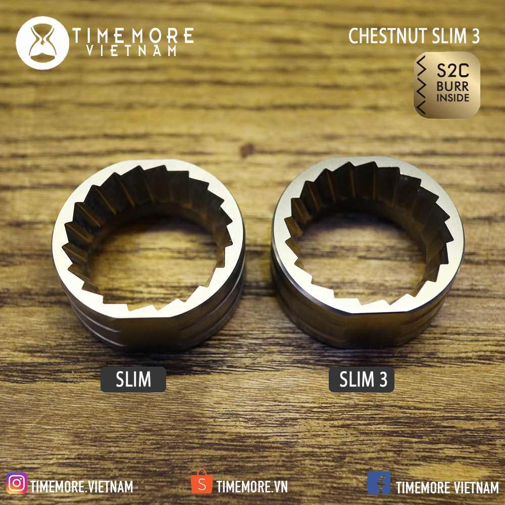 TIMEMORE | Cối xay cà phê Timemore Slim 3 nâng cấp bộ đĩa S2C660