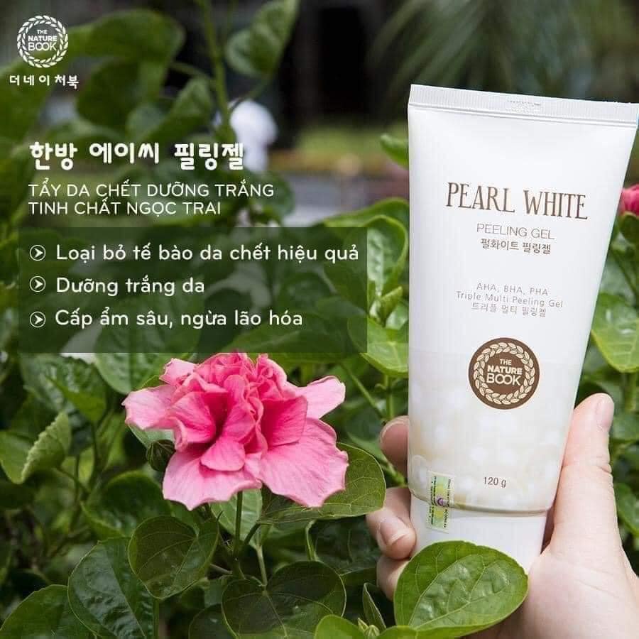 Gel tẩy tế bào chết ngọc trai dành cho mọi loại da,sạch mụn,dưỡng da The nature book 120g | WebRaoVat - webraovat.net.vn