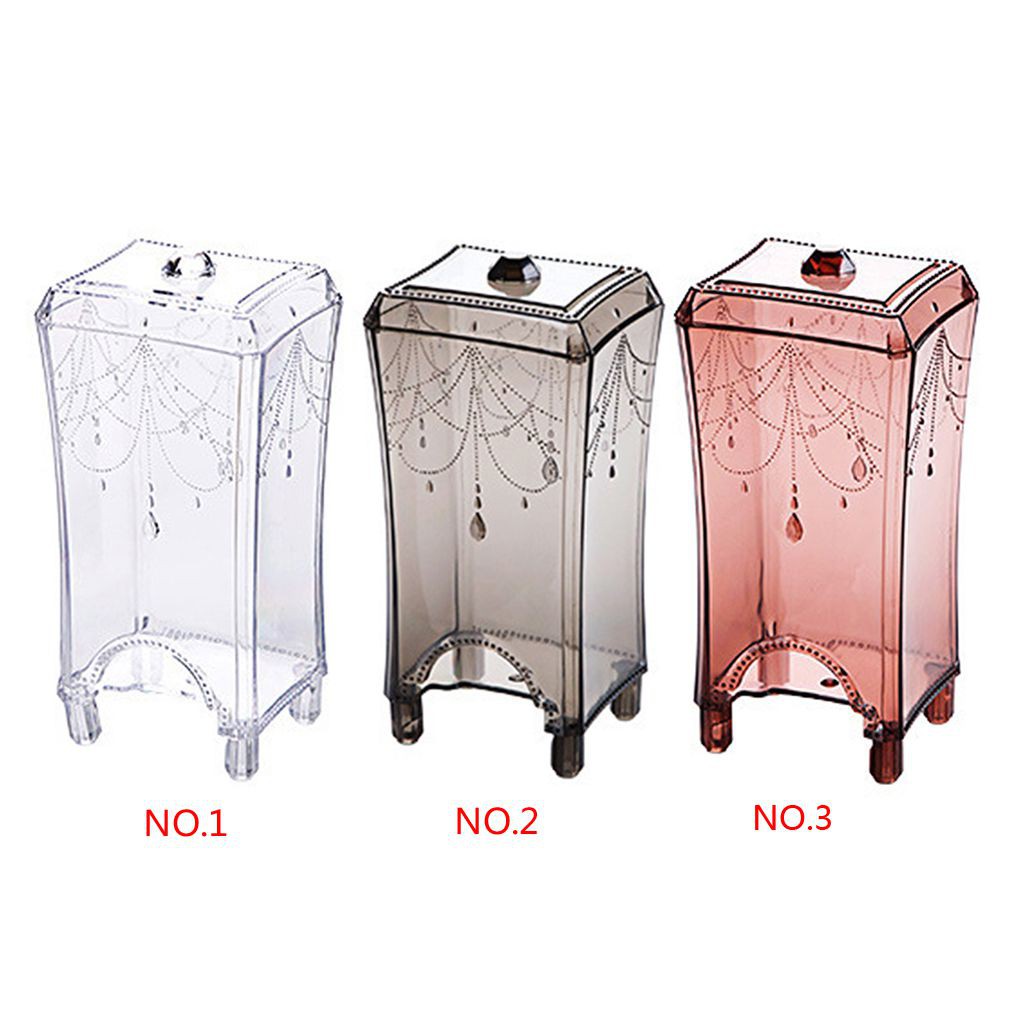 [Hàng mới về] Hộp đựng bông tẩy trang bằng nhựa trong suốt