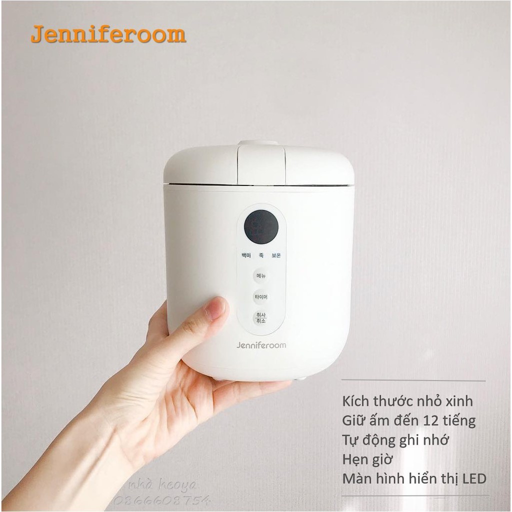 Nồi cơm điện mini JENNIFEROOM Macaron Mini Rice Cooker, hàng nội địa cao cấp Hàn Quốc, giá săn sale