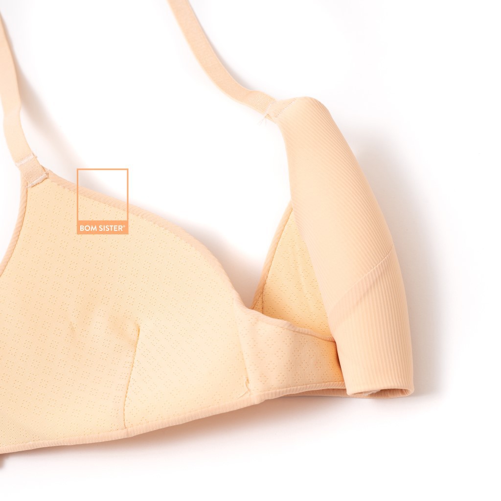 Áo lót mút mỏng thun lạnh không gọng vạt chéo màu trơn nâng ngực tư nhiên BOM SISTER A235 | BigBuy360 - bigbuy360.vn