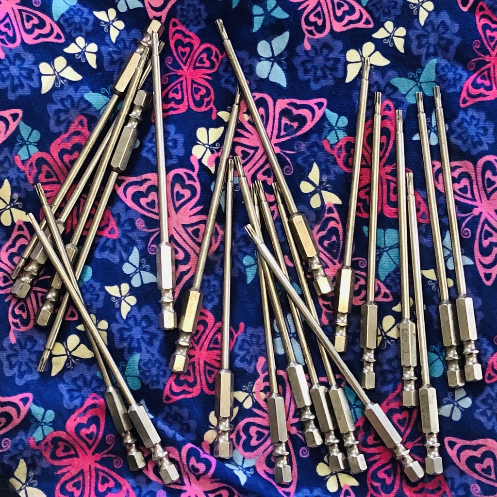 Mũi vít hoa thị có lỗ T10 EIGHT - Japan, 10cm chân lục giác.