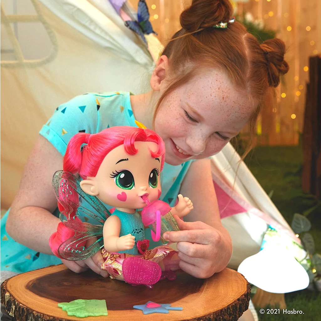 Đồ chơi búp bê Baby Alive , nàng tiên ánh sáng SAMMIE SHIMMER dành cho các bé 3+, phát ra 20 âm thanh