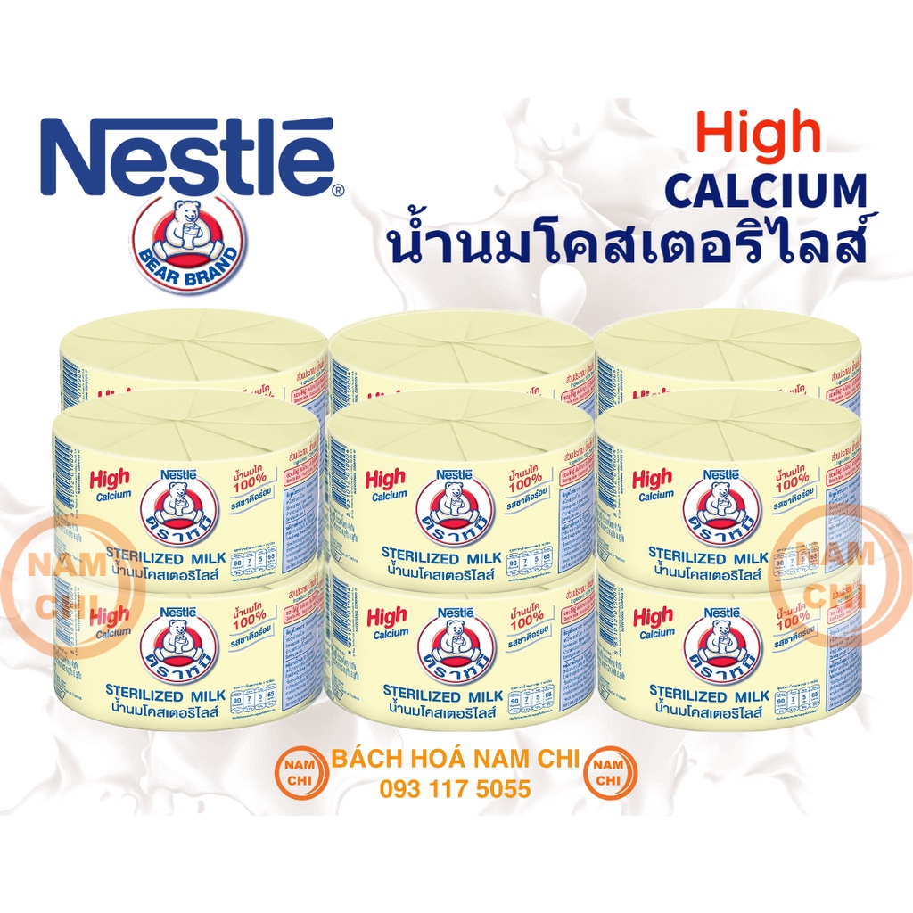 [LỐC 12 LON] Sữa Gấu Giàu Canxi Nestle Thái Lan Hộp Thiếc 140ml Thơm Ngon Dinh Dưỡng