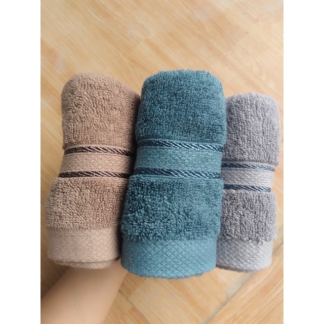 Khăn mặt cao cấp 100% cotton dày dặn thấm hút cực tốt không phai màu_Khăn lau mặt Hanoitex