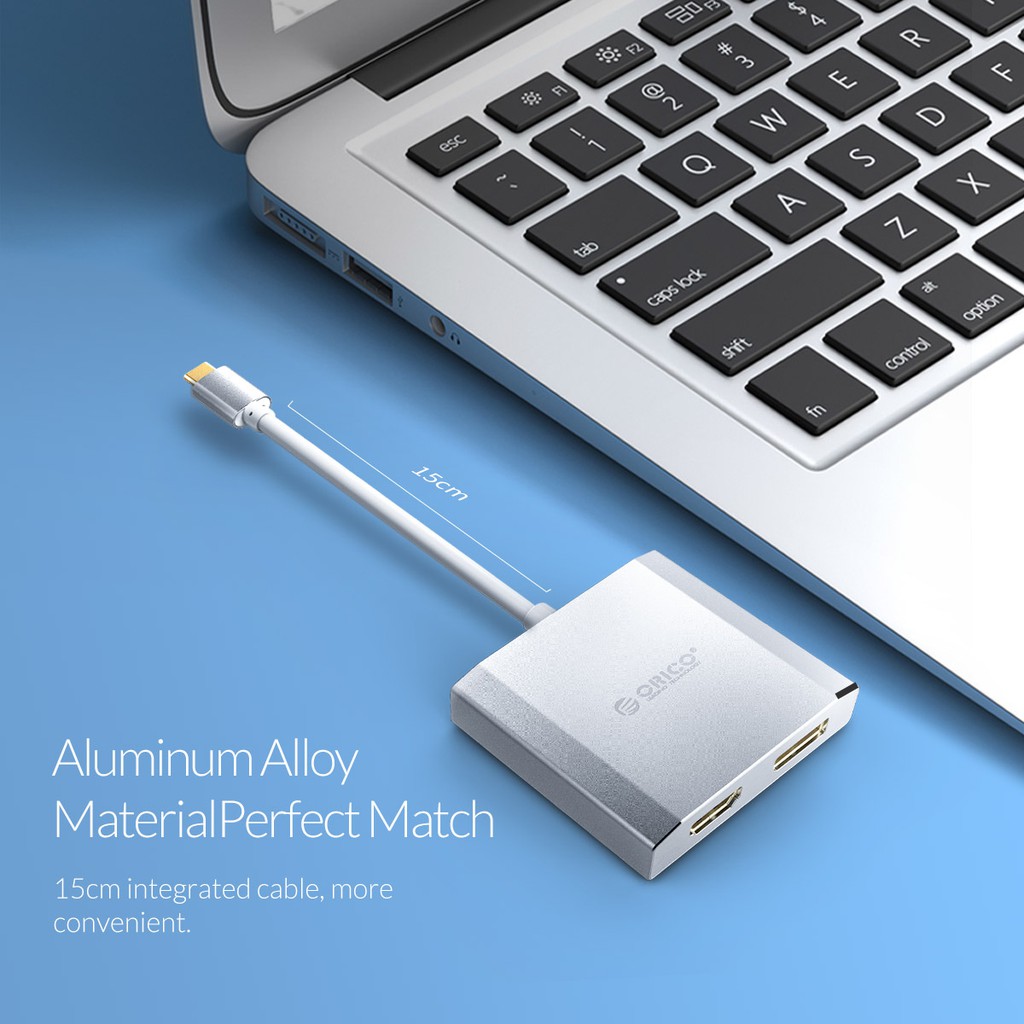 Cáp chuyển đổi USB Type C sang HDMI và Displayport Adapter cao cấp chính hãng ORICO XD-CFHD4