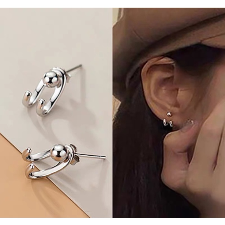 📛 RẺ VÔ ĐỊCH 📛 BÔNG TAI MÓC CÁ TÍNH MÀU BẠC CHO NAM VÀ NỮ