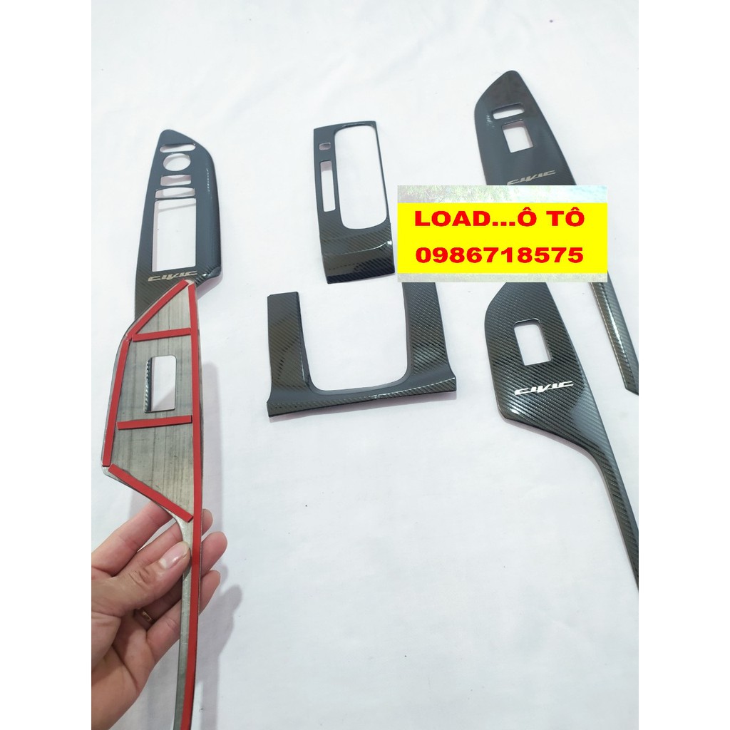 Ốp Nội Thất Honda Civic 2022-2019 Vân Carbon Cao Cấp
