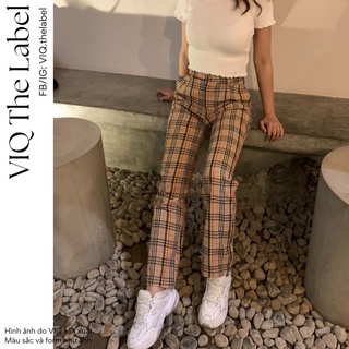 Quần tây ống suông caro cầu vồng Rainbow check pants VIQ THE LABEL