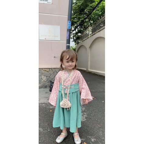 Set Kimono Cách Tân Hoa Nhí Cho Bé Gái Từ 1-4 Tuổi - S1310 Mintscloset2017